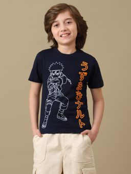 Kidsville - Official Naruto Cotton Regular Round Neck T-Shirt