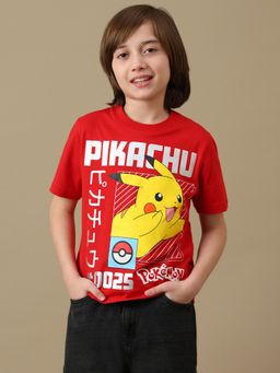 Kidsville - Official Pokemon Cotton Regular Round Neck T-Shirt