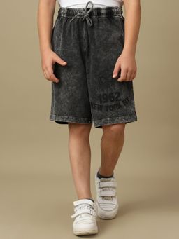 Kidsville - Official Spiderman Cotton Blend Regular Mid Waist Shorts
