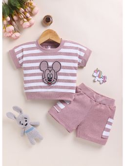 Toonyport - Cotton Regular Mid Waist Round Neck Shorts With Top