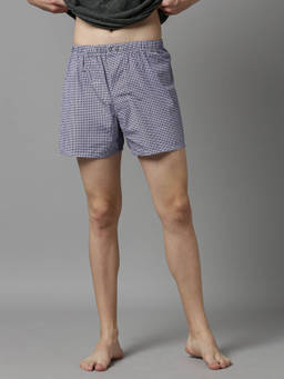 Rare Rabbit - Men Purple Printed Cotton Boxer