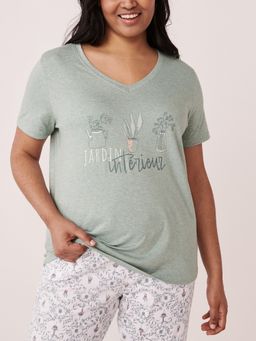 La Vie En Rose - Organic Cotton V-neck T-shirt