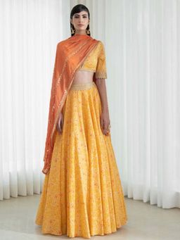 MANDIRA WIRK - Lehenga Set With Printed Blouse