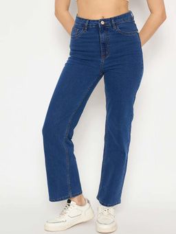 Madame - Mid Blue Comfortable Fit Jeans for Women