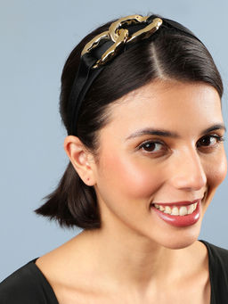 Sohi - Black Link Detailing Hair Band