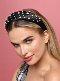 Sohi - Silver Studded Stylish Stone Hair Band