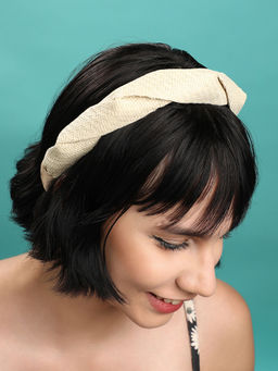 Sohi - Cream Color Textured Hair Band