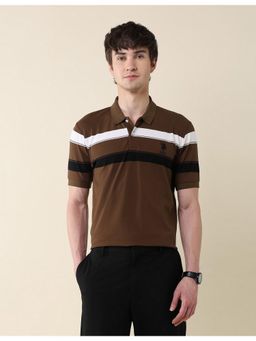 U.S. POLO ASSN. - Mens Horizontal Stripes Modern Monochrome Polo T-Shirt