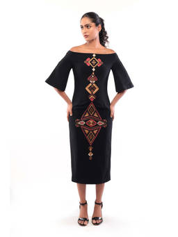 MODO CALDO - Black Bold Axis Dress