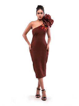 MODO CALDO - Brown Mahagony Dress
