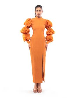 MODO CALDO - Orange Wildwood Dress