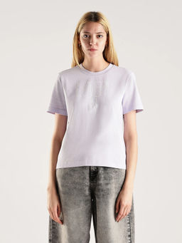 Calvin Klein - Purple Printed Regular Fit Cotton T-Shirt