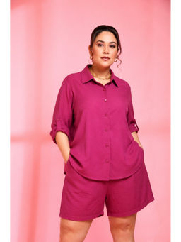 THE PINK MOON - Pink Drop Shoulder Shirt