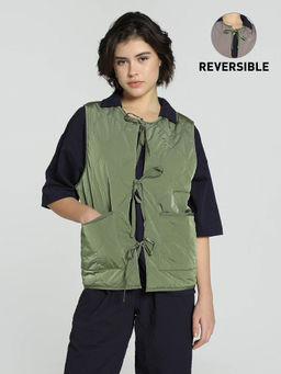 Puma - Yona Women's Relaxed Fit Green Reversible Jacket