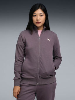 Puma - Essentials Zipper Women's Full-Zip Purple Jacket