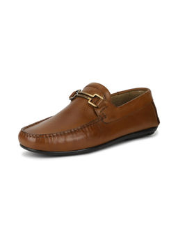Louis Philippe - Brown Textured Loafers