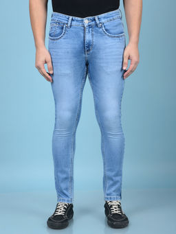 CRIMSOUNE CLUB - Men Blue Skinny Jeans