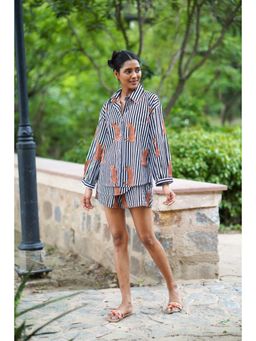 The Quince Life - Women Multi-Color Stripes Cotton Co-Ord Set