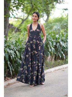 The Quince Life - Women Black Printed Cotton Dress