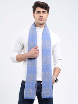 Monte Carlo - Blue Wool Blend Woven Muffler