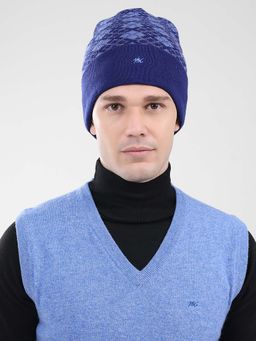 Monte Carlo - Blue Pure Wool Woven Beanie