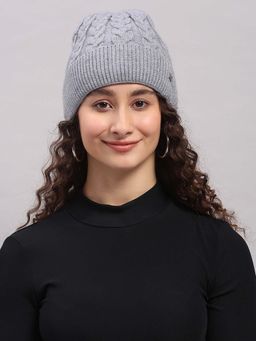 Monte Carlo - Grey Wool Blend Woven Beanie
