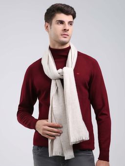 Monte Carlo - White Wool Blend Woven Muffler