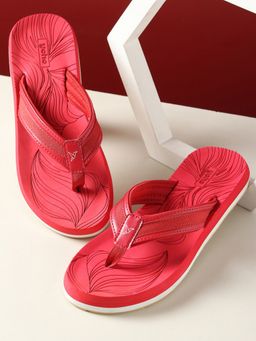 Yoho - Velora Red Women Stylish Lightweight Flipflops