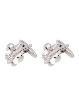 The Tie Hub - Fleur Silver Cufflinks