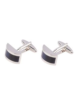 The Tie Hub - Navy Blue Ink Curve Cufflinks