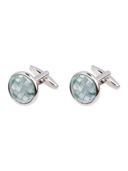 The Tie Hub - Green Stone Round Cufflinks