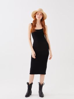 LC WAIKIKI - Black Solid Straight Dress