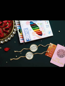 PAYA - DIY Superman & Batman Kids Rakhi with Aqua Pens