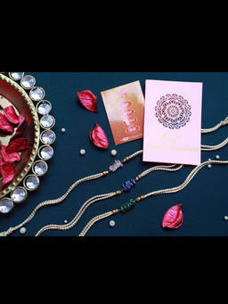 PAYA - Cut Stone Rakhi Combo