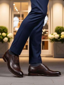 Bugatti - Livorno Flex Evo Dark Brown Premium Leather Comfort Oxford