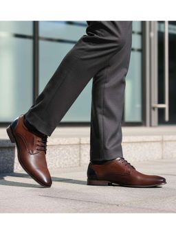 Bugatti - Margo Brown Premium Leather Comfort Derbies