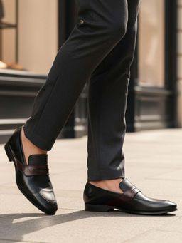 Bugatti - Margo Black Premium Leather Comfort Loafers