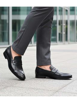 Bugatti - Margo Black Premium Leather Comfort Loafers