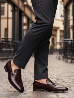 Bugatti - Margo Dark Brown Premium Leather Comfort Loafers