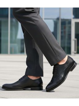 Bugatti - Sula Black Premium Leather Comfort Derbies