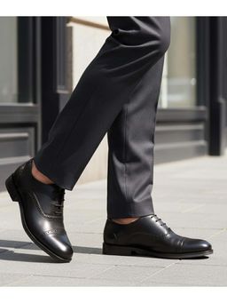 Bugatti - Sula Black Premium Leather Comfort Oxford Formal Shoes