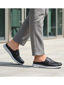 Bugatti - Domin Black Premium Leather Mules