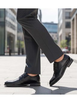 Bugatti - Amros Black Premium Leather Comfort Derbies