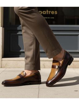 Bugatti - Mansueto Flex Revo Brown Premium Leather Comfort Loafers