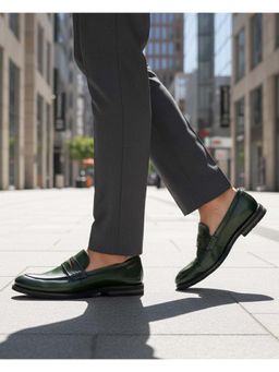 Bugatti - Sula Revo Light Olive Premium Leather Comfort Loafers