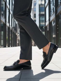 Bugatti - Sula Revo Light Black Premium Leather Comfort Loafers