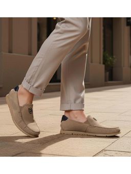 Bugatti - Clipperton Sand Premium Leather Comfort Slip-On Loafers