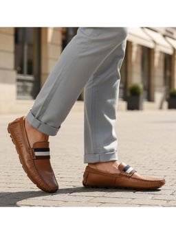 Bugatti - Olexa Cognac Premium Leather Slip-On Loafers