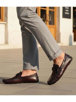 Bugatti - Olexa Red Premium Leather Comfort Slip-On Loafers