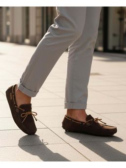 Bugatti - Manfield Brown Premium Leather Slip-On Boat Shoes